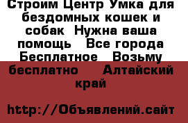 Строим Центр Умка для бездомных кошек и собак! Нужна ваша помощь - Все города Бесплатное » Возьму бесплатно   . Алтайский край